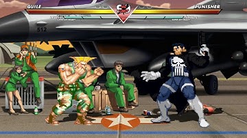 GUILE vs THE PUNISHER - Highest Level Incredible Epic Fight!