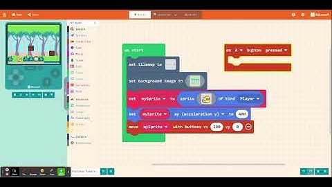 Sprite Movement - Platformer Game Makecode Arcade