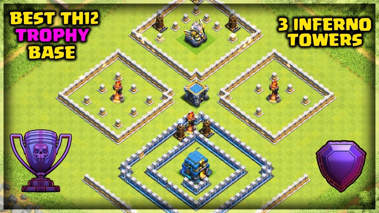 best th12 war base, best th12 trophy base, th12 tro...