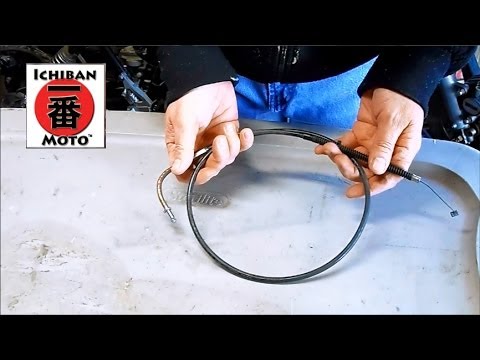 how to make custom motorcycle cable lengths for throttle, clutch and brakes - YouTube