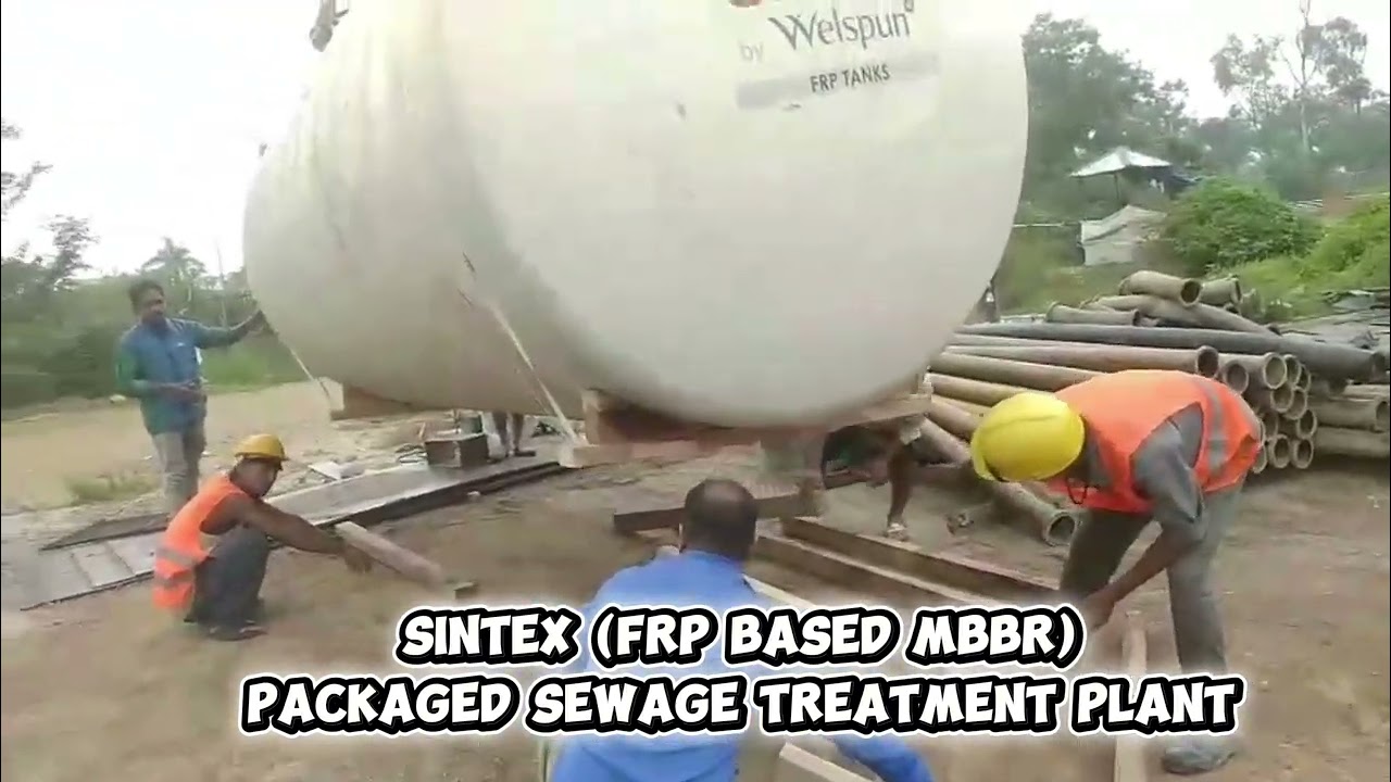 Packaged Sewage Treatment Plant Installation.