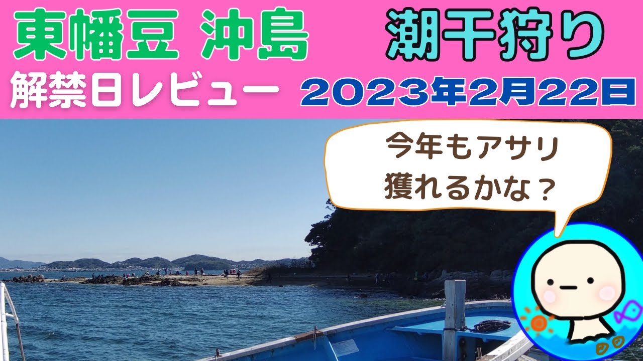 愛知県東幡豆沖島潮干狩り2023年2月22日解禁初日の結果はいかに？