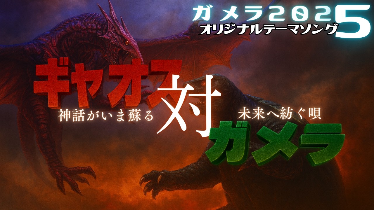 『ガメラ2025』物語は神話へ...生誕60周年記念。ギャオスvsガメラ/オリジナルテーマソング３（映画）