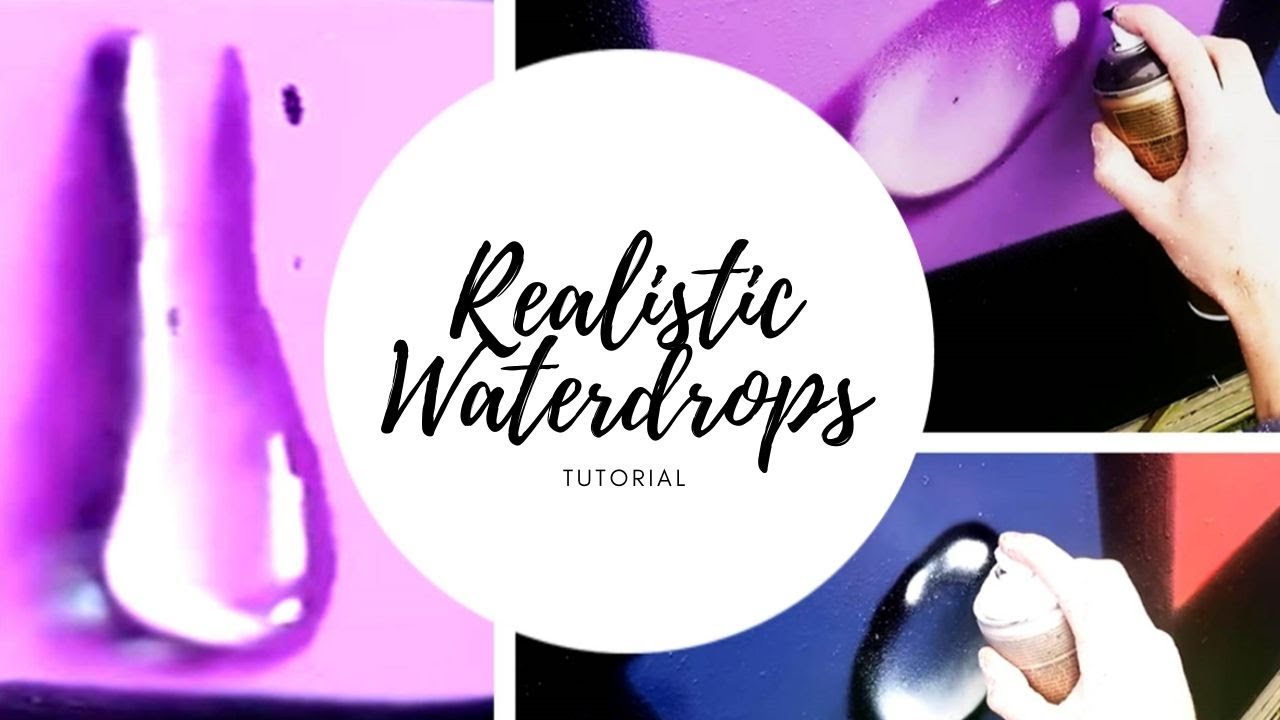 How to Paint Realistic Water Drops Graffiti Tutorial YouTube
