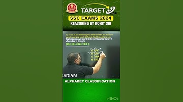 ALPHABET CLASSIFICATION | REASONING BY ROHIT SIR | #shorts #ssc #ssccgl #reasoning #radianmensa