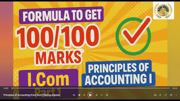 ICOM Part 1 | Principle of Accounting | Pairing scheme 2025 | Punjab board