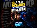 ⚠️ A Few Mistakes AI & ML Beginners Must Avoid 🚀#AI #ML #Python #MachineLearning #Shorts