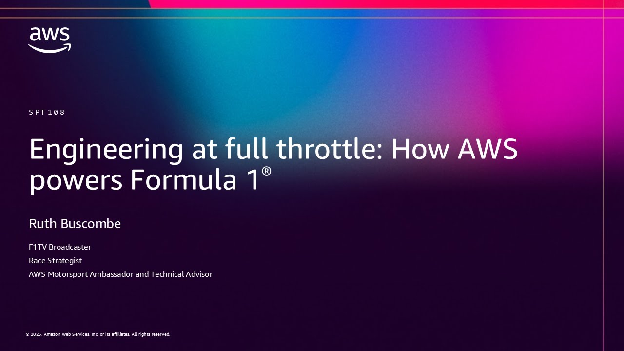 AWS re:Invent 2025 - Engineering at full throttle: How AWS powers Formula 1® (SPF108)