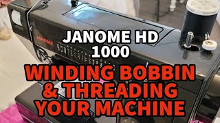 How to the Wind Bobbin and Thread a Janome Sewing Machine