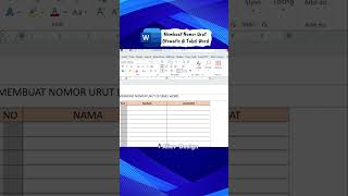 Membuat nomor urut otomatis di tabel #microsoftword #msword #belajarword #tutorialword #belajarword
