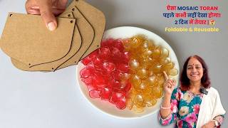 How To Make Mirror Mosaic Art Toran For Every Festival Easy, Durable Space Saving