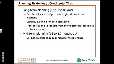IE8580   Module   05   Lecture 5 5   Optimizing Continental Tire