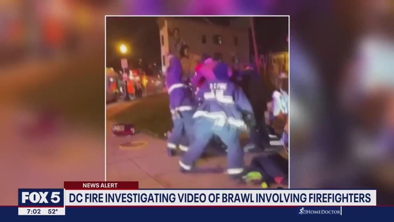 DC firefighters caught on camera throwing punches, brawling in Northwest |  FOX 5 DC - YouTube