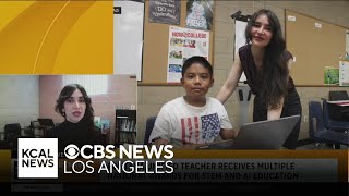 Fontana Unified educator receives 2 national awards for Transforming STEM and AI Education