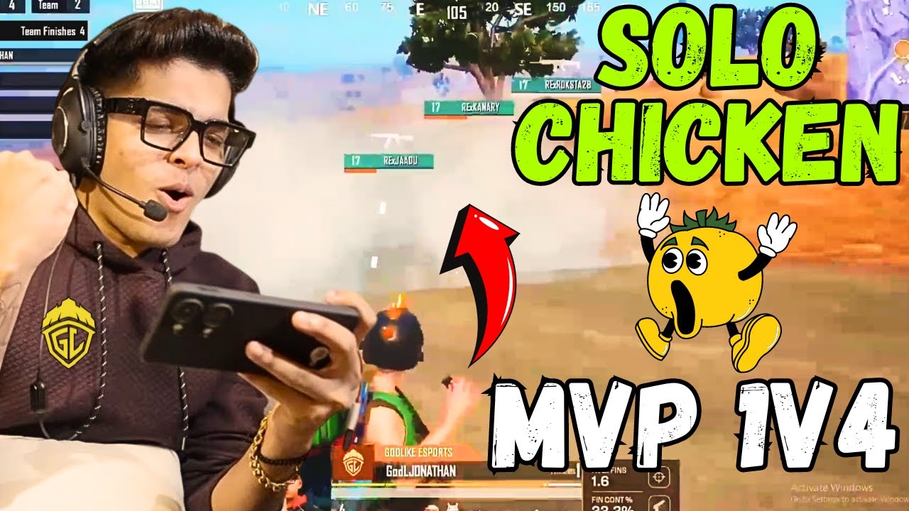 Jonathan SOLO CHICKEN 🔥🥵 Insane Survival by Godlike MVP ...