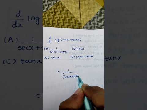 differentiation of log(secx+tanx)