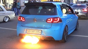 VW Golf R Mk6 with Turbo 2 STEP at Wörthersee 2019! - FLAMES & LOUD BANGS!