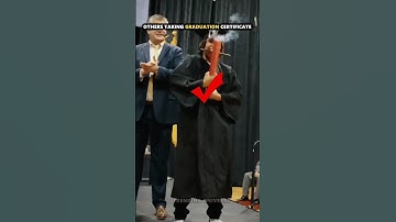 Others Collecting Graduation Certificate V.S this Guy 🥶