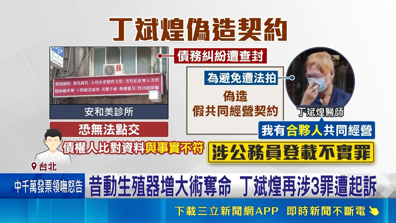昔動手術奪命遭訴 丁斌煌再爆