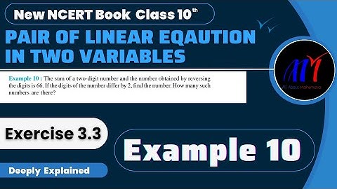 Chapter 3 Exercise 3.3 ( Example 10 ) Pair of Linear Equation in two Variables Class 10 Maths