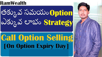 Option Strategy Call Option selling with live example in Telugu | Option trading for Beginners