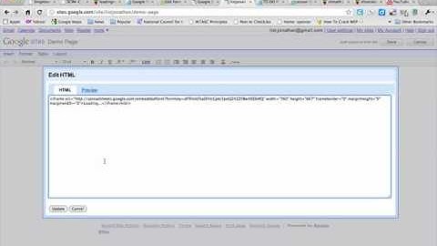 Embedding Google Forms  on Pages
