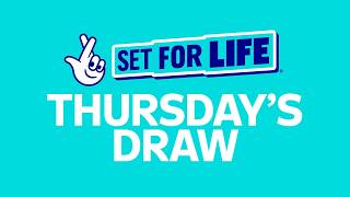 The National Lottery Set For Life draw results from Thursday 20 August 2026