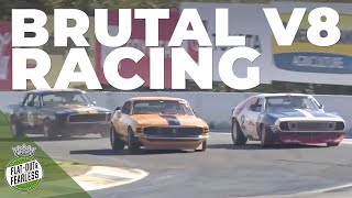 Incredible sliding threeway TransAm fight to the finish