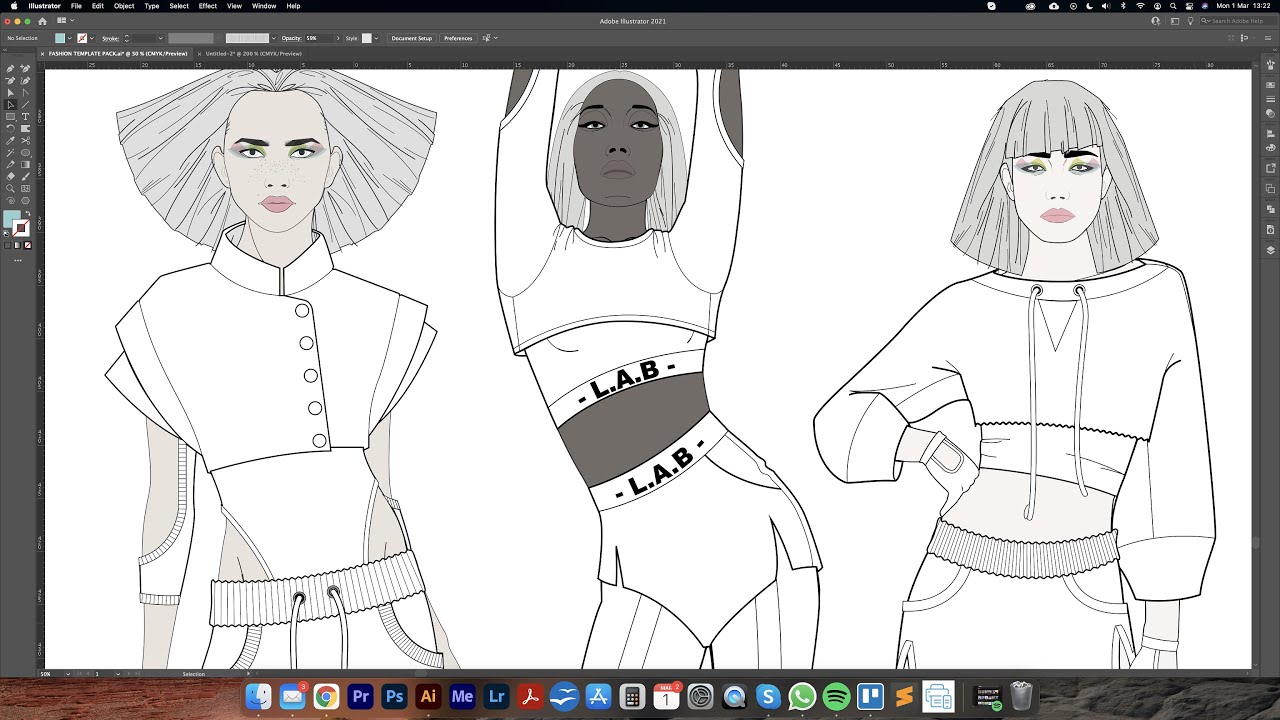 DIGITAL FASHION ILLUSTRATION In Adobe Illustrator Part Fashion ...