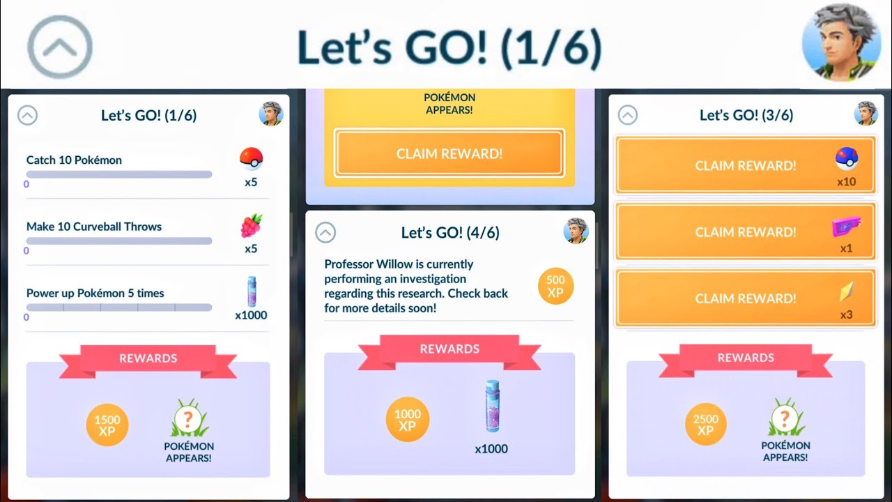 Pokémon Go Let's Go Collection Challenge and field research tasks explained