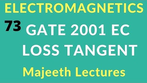GATE 2001 EC Electromgnetics Loss Tangent