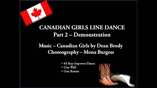 Canadian Girls Line Dance - Part 2  Demonstration