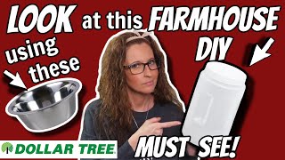 LOOK at this FARMHOUSE DIY | MUST SEE Dollar Tree DIY | AMAZING