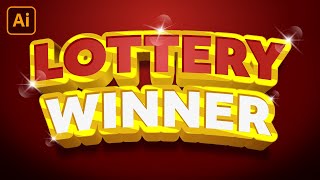 Adobe Illustrator | Lottery Text Effect | Premium Text Effect Like Envato Elements, Shutterstock