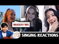 Cowok Indonesia jadi idaman mereka setelah di nyanyiin | SINGING REACTIONS OmeTV