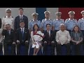 Japan&#39;s prime minister boards a Philippine coast guard ship