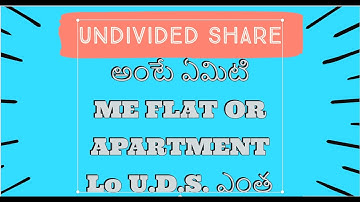 CALCULATE UNDIVIDED SHARE IN AN PLOT OR APARTMENTS