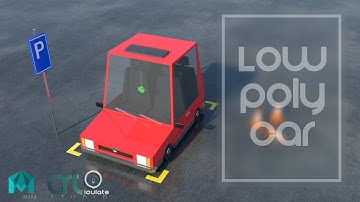 low poly car modeling and texturing (Maya) : the car