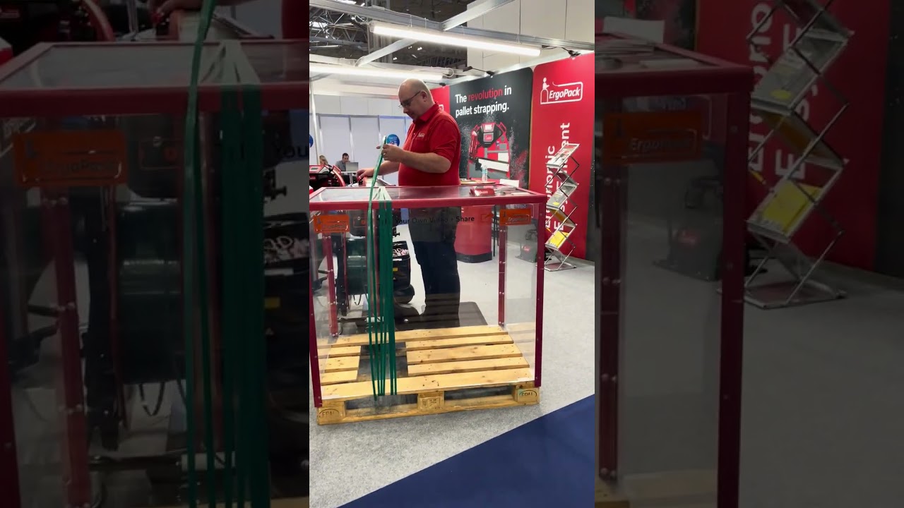 ErgoPack strapping machine demonstration by Andrew McEwan of Wessex Packaging at IMHX 2025