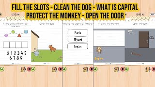Solution Brain test 5 level Fill the slot with the correct number - open the door