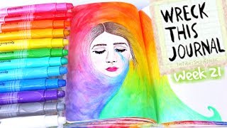 WRECK THIS JOURNAL 21 : WATERCOLOR CRAYONS?! // SoCraftastic