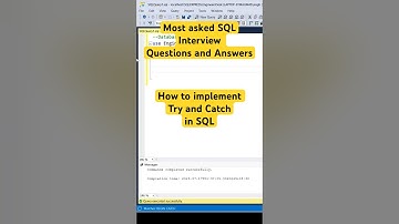 How to use Try Catch (Error Handling) in SQL #sql #sqlqueries #sqlinterview #coding #trycatch