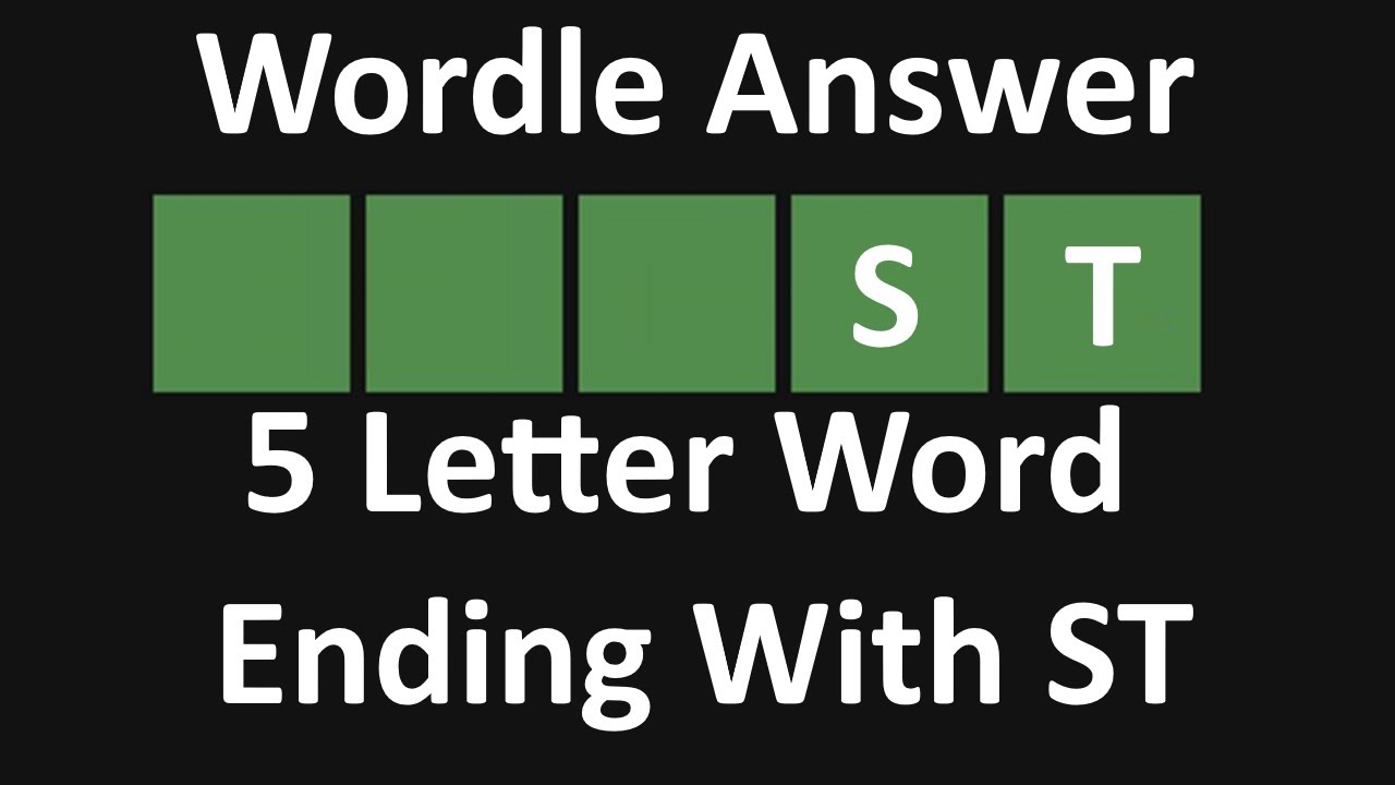 5 Letter Word Ending With ST (SOLVED) | Wordle 228 Answer | February 2 ...