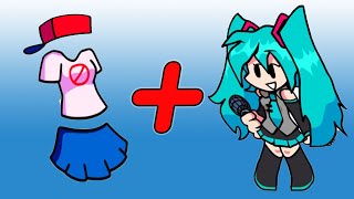 FNF Hatsune Miku + Boyfriend Clothes = ? | Friday night funkin animation