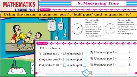 Std.4th Maths || Exercise Page No.44 || (8.Measuring Time)