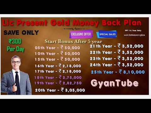 Lic Gold Money Back Plan|| Lic Combo Plan