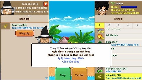 [NRO] Demo chức năng nâng cấp đồ hủy diệt, nâng cấp SKH Vip