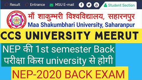 CCSU || MSUNIVERSITY || BA BSc B.COM || Back Ex Exam form