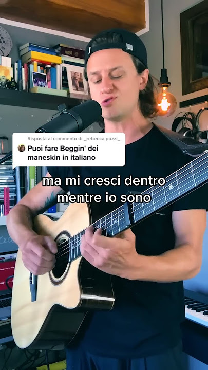 BEGGIN' in ITALIANO 🇮🇹 Måneskin cover #shorts
