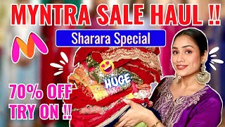 *HUGE* Myntra Sale Haul "FESTIVE SHARARA SET" Celebrity inspired outfit, Party wear kurta set  |